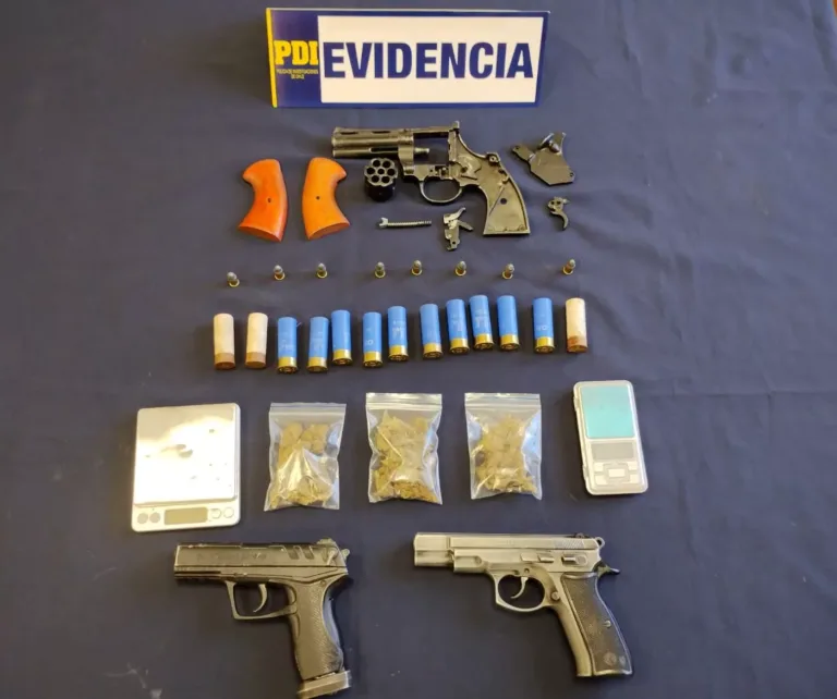 En Rancagua detienen a sujeto por microtráfico y posesión ilegal de armas