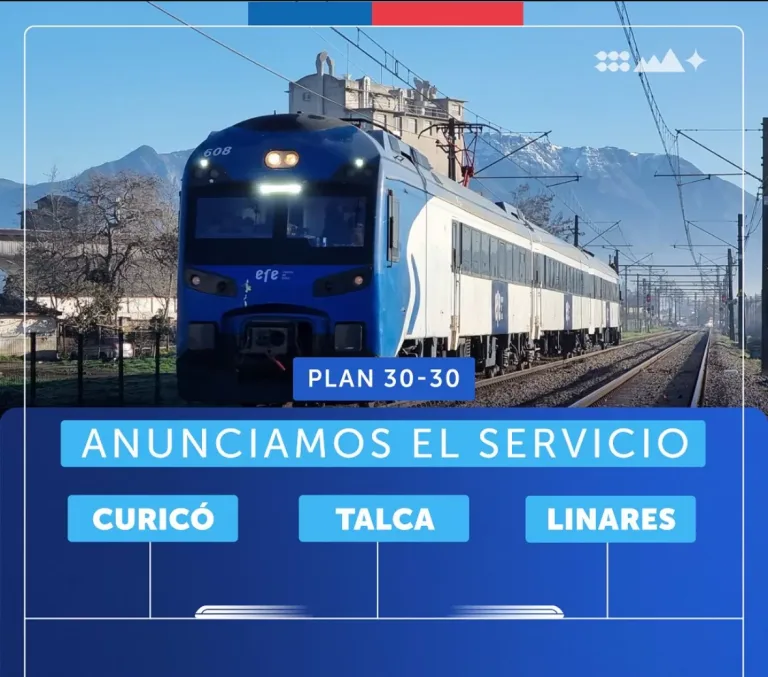 Para Mayo comenzaría a funcionar Metrotren Regional entre Curicó y Linares