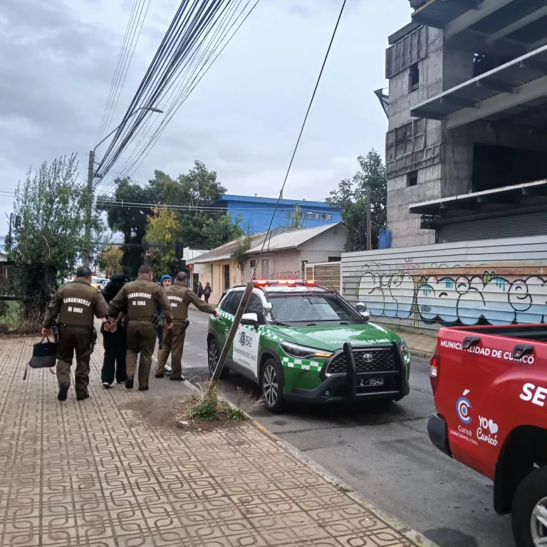 Cuatro detenidos en patrullaje colaborativo entre Seguridad Pública Municipal y Carabineros en Curicó