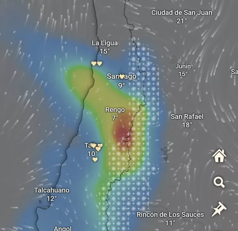 Senapred declara alerta preventiva para la región del Maule por precipitaciones