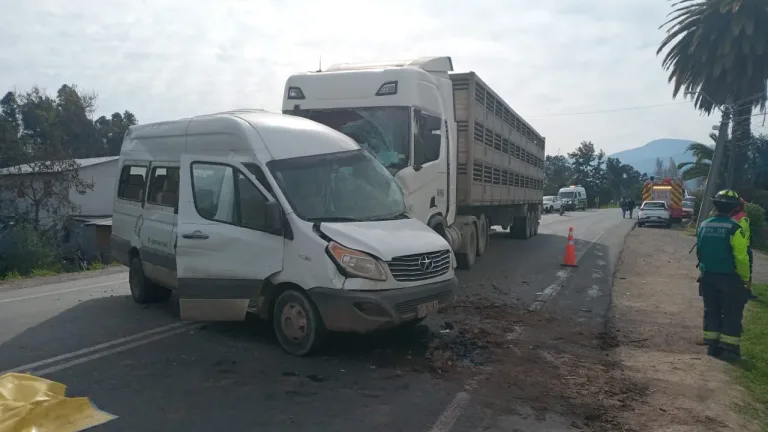 Fatal accidente de tránsito en Ruta de la Fruta frente a Malloa