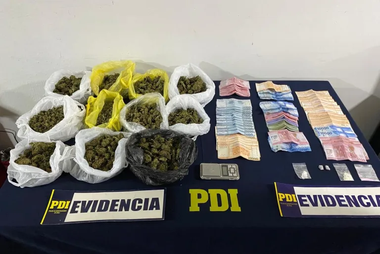 PDI detiene a dos imputados en Curicó por venta y acopio de drogas