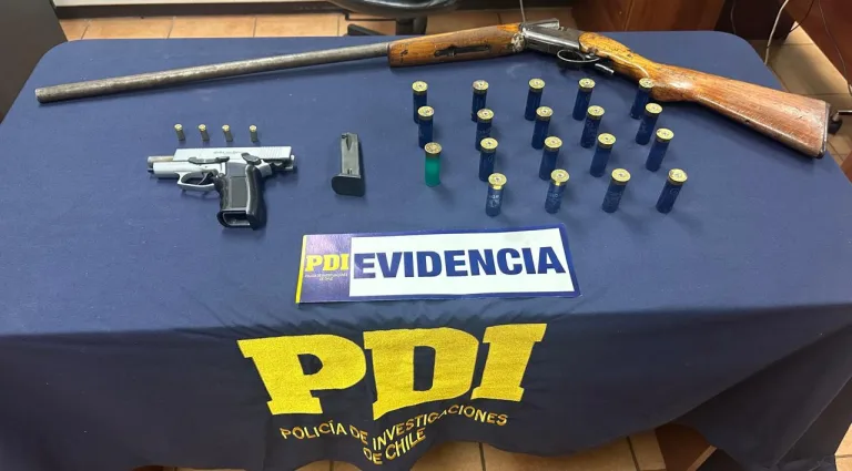 PDI detuvo en flagrancia a imputado por infracción a la Ley de Armas en Molina