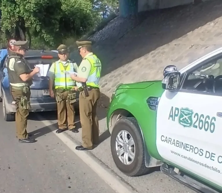 Tres personas detenidas durante fiscalizaciones del Retén de Carabineros de Huique en fin de semana largo