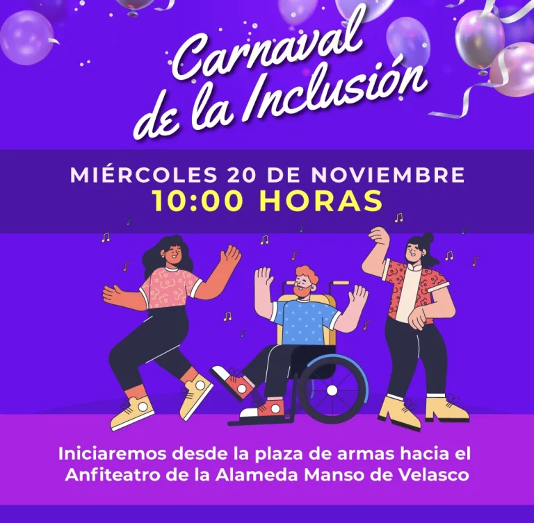 El miércoles 20 de noviembre se realizará el Carnaval de la Inclusión en Curicó