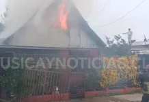 Vivienda resulta destruida tras incendio en población José Olano Arismendi de Curicó (Video) incedio-curico