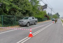 Fallece hombre argentino encontrado con herida de bala en camioneta en la Ruta 5 Sur, frente a la comuna de Teno