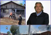 Incendio destruye dos viviendas en Curicó