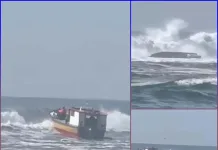 Pescadores salvan ilesos tras volcamiento de bote en caleta de Duao