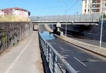 Robo de cables provocó la inundación del paso nivel Paul Harris en Curicó y generó masiva congestión vehicular robo cables proboca unidacion paso nivel santa fe