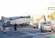 Camión impacta pasarela peatonal en Ruta 5 Sur a la altura de Chimbarongo-4