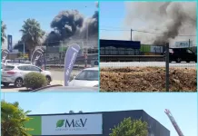 Incendio afectó bodegas agrícolas en Ruta 5 Sur y obligó evacuación preventiva en zona industrial de Curicó (Video) Incendio afectó bodegas agrícolas en Ruta 5 Sur y obligó evacuación preventiva en zona industrial de Curicó-2