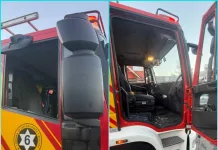 Incidentes durante incendio dejan carro de Bomberos con daños en Curicó