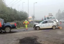 Accidente en enlace de avenida Quilvo con Ruta 5 Sur dejó una persona lesionada (Video) Accidente en enlace de avenida Quilvo con Ruta 5 Sur dejó una persona lesionada-1