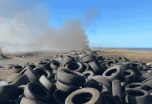 incendio en acopio neumatico ilegal san pedro de la paz