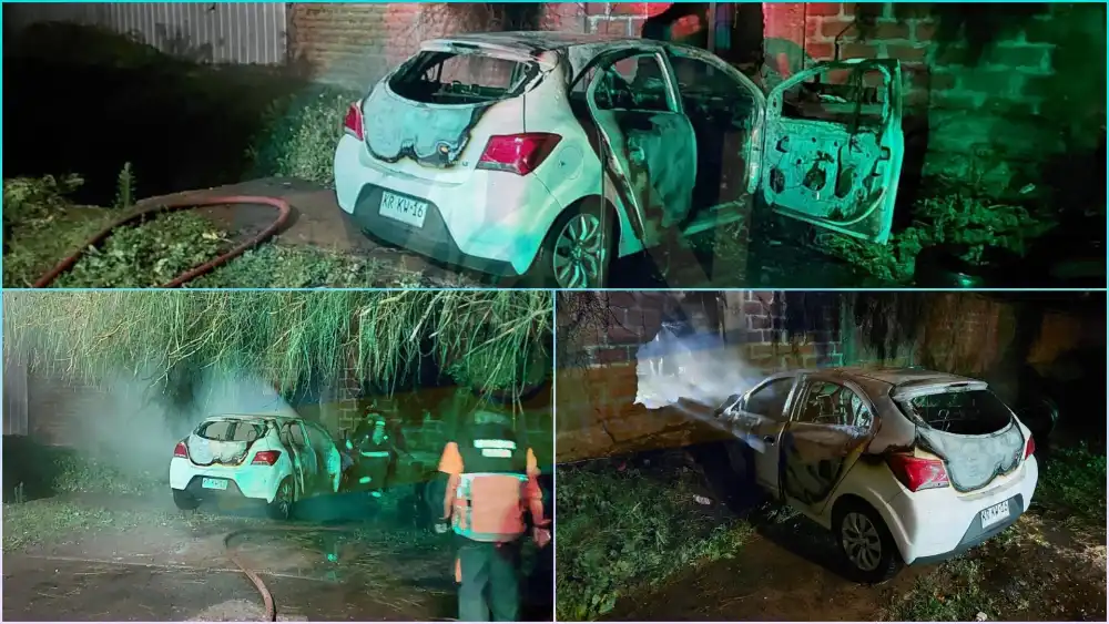 Conductor Que Huia De Carabineros Choco Contra Una Vivienda Y Vehiculo Termino Incendiado En Curico