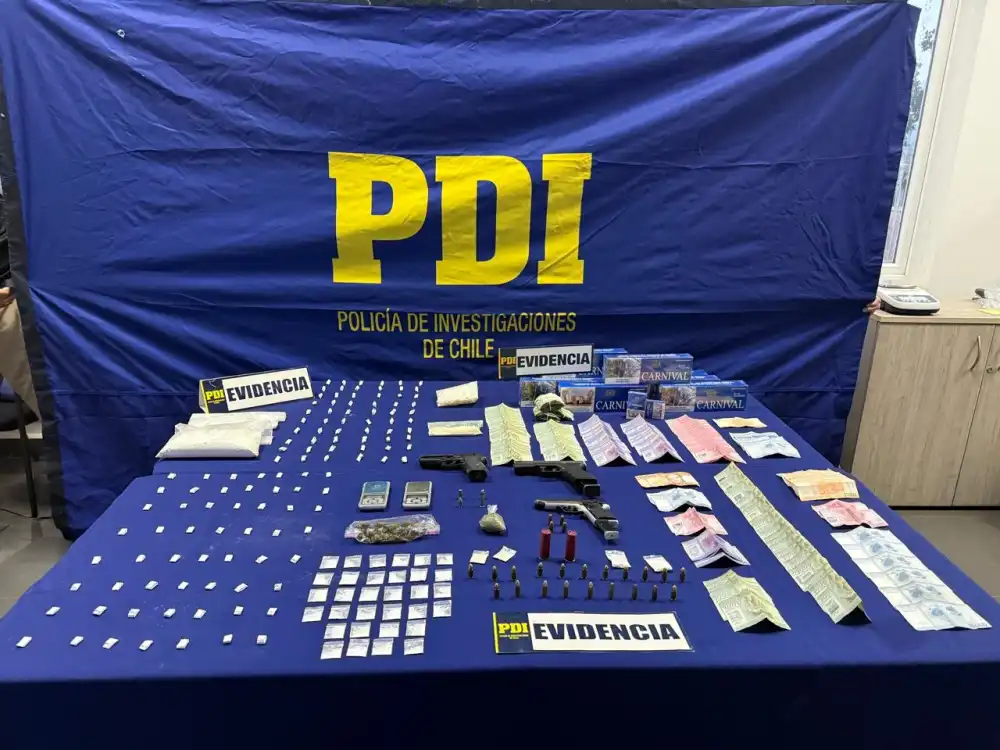 Pdi Desarticula Organizacion Dedicada Al Trafico De Drogas En El Centro De Rancagua 13 Detenidos Y Armas Incautadas