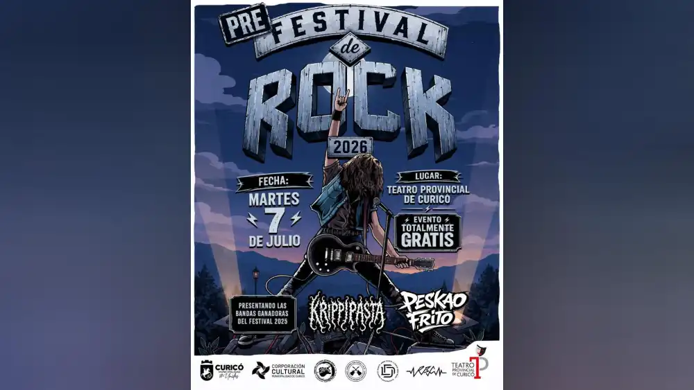 Pre Festival De Rock 2026 Reunira A Destacadas Bandas Curicanas Con Entrada Gratuita En El Teatro Provincial