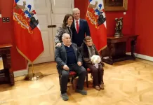 Presidente De La Republica Y Primera Dama Reciben En La Moneda A Matrimonio De Nancagua Que Celebro 70 Anos De Union