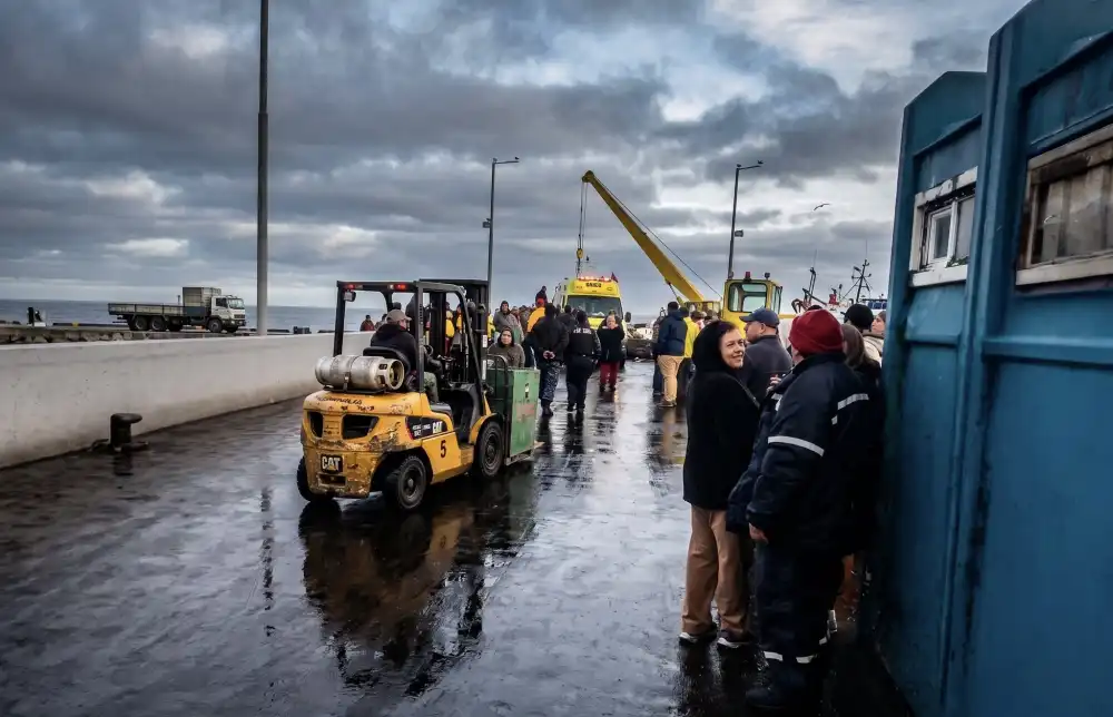 Capitan Sobrevive Mas De Dos Horas En El Mar Tras Accidente Con Grua En Puerto Maguillines De Constitucion