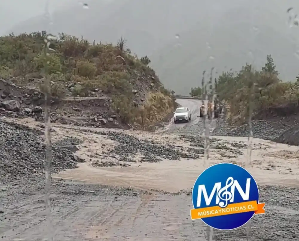 Corte De La Ruta J 55 En La Precordillera Romeral Por Crecida De La Quebrada Santa Rita