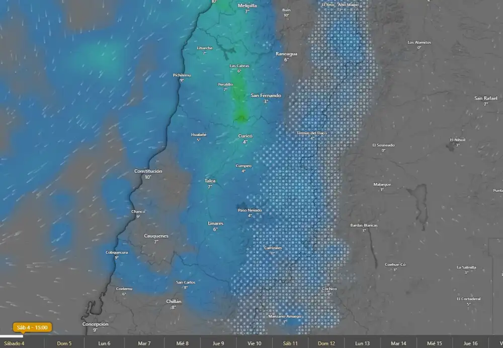 Lluvias Regresarian Este Sabado A Ohiggins Y Maule Pronostican Chubascos Nieve En Cordillera Y Posible Actividad Electrica