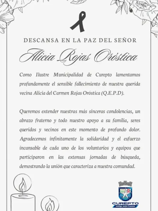Encuentran Fallecida A Adulta Mayor Que Permanecia Desaparecida En Curepto