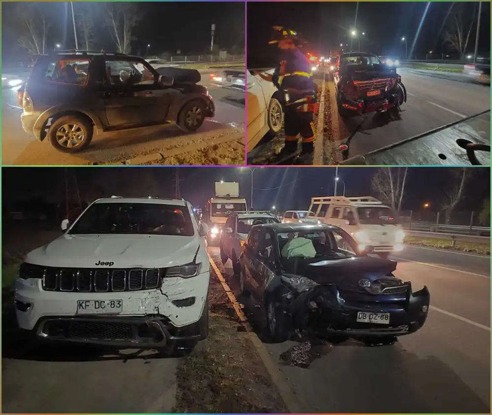 Colision Multiple En La Ruta 5 Sur Deja Dos Personas Lesionadas A La Salida De Curico