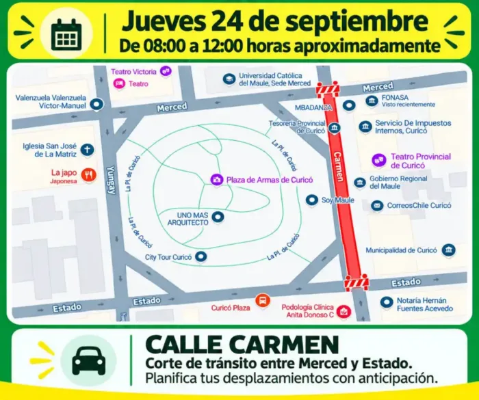 Primer Carnaval Folclorico Reunira A Estudiantes En El Centro De Curico Y Provocara Corte De Transito Este Jueves
