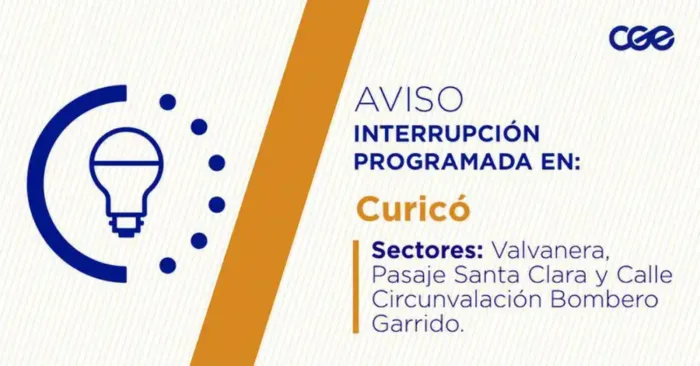 Cge Programa Cortes De Energia Para Este Jueves En Talca Curico Y San Clemente