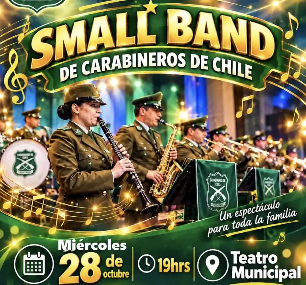 Small Band De Carabineros De Chile Se Presentara Gratuitamente En El Teatro Municipal De Linares