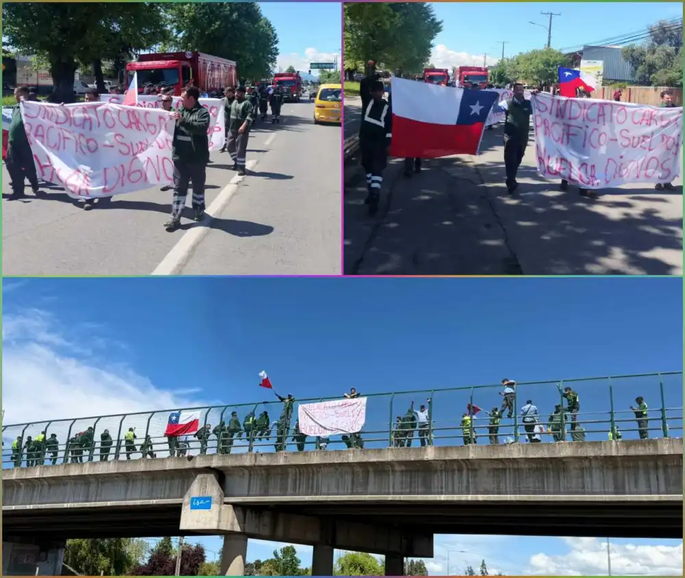 Trabajadores De Empresa De Transporte Vinculada A Ccu Cumplen Segundo Dia De Huelga En Curico